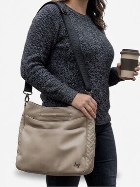 LUG Cable Car Vegan Sand Taupe Tan Crossbody Shoulder Bag